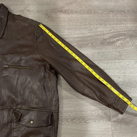 Gianni Ferrara Performance Outerwear Brown Leather Jacket XL - Picture 8 of 16
